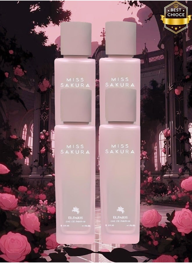 الفارس 4 قطع عطر مس ساكورا للنساء 200 مل  - Image 1