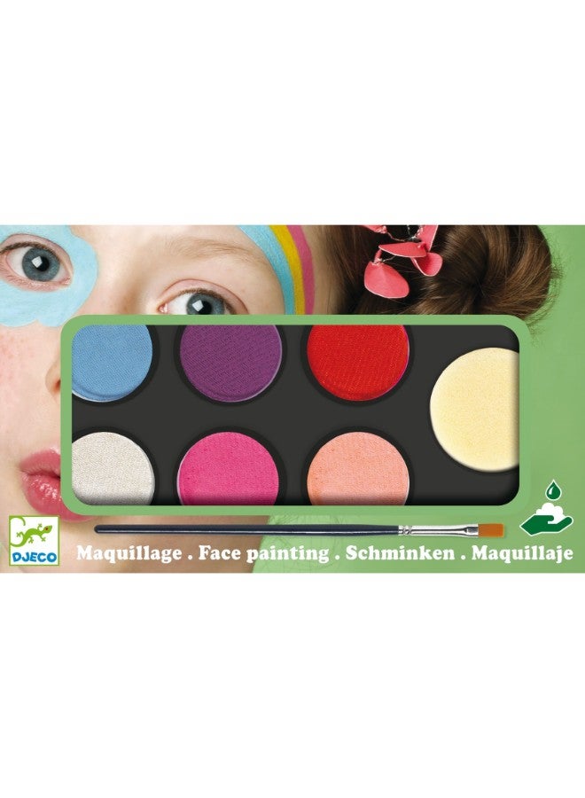 DJECO Sweet Face Paints - 6 Colours Palette - Image 1