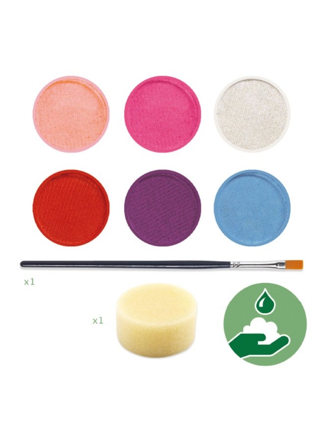 DJECO Sweet Face Paints - 6 Colours Palette - Image 2