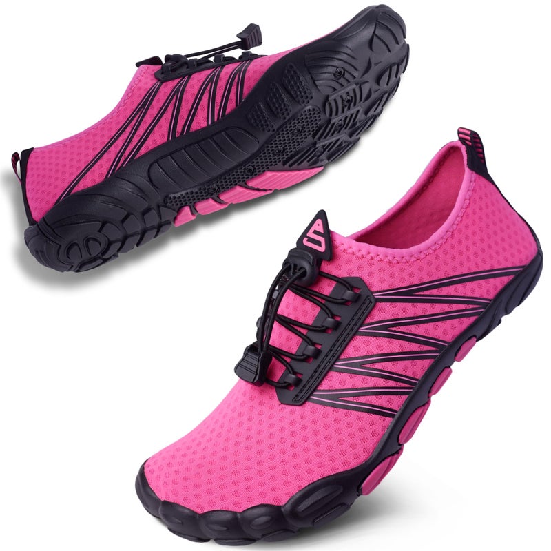 SEEKWAY Water Shoes Sports Quick-Dry Barefoot Aqua Beach Pool Lake Swim Boating Hiking Surfing Men Women Rose red SP001 - Image 1