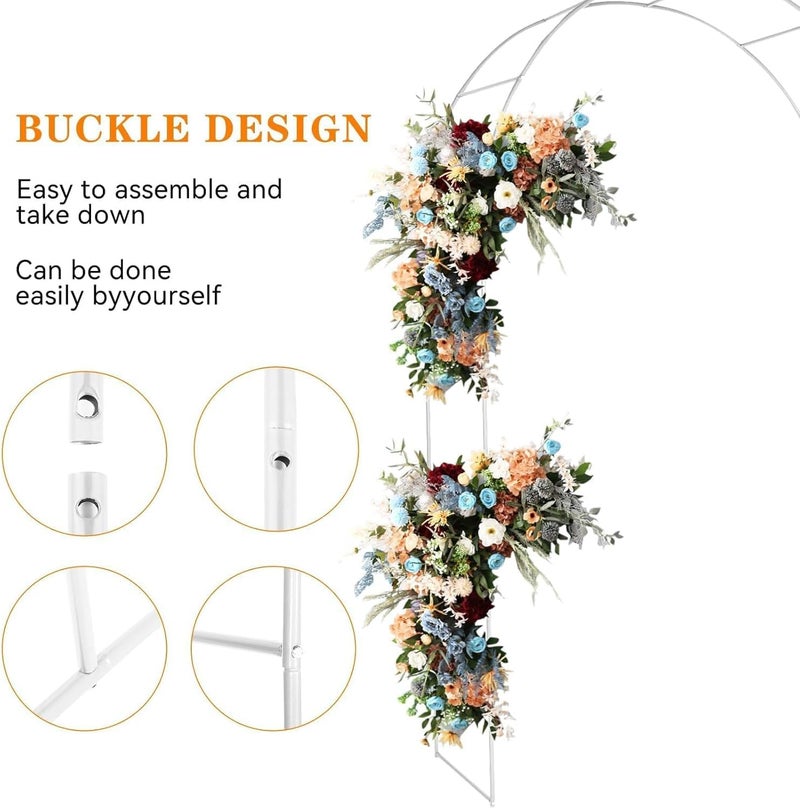 Aputue Metal Garden Arch, Arbors Trellis Plants Stand for Outdoor Garden Wedding Ceremony Party Decoration, Garden Trellis for Climbing Plants, Lightweight Garden Bridal Party Decoration Arbor, Black - Image 2