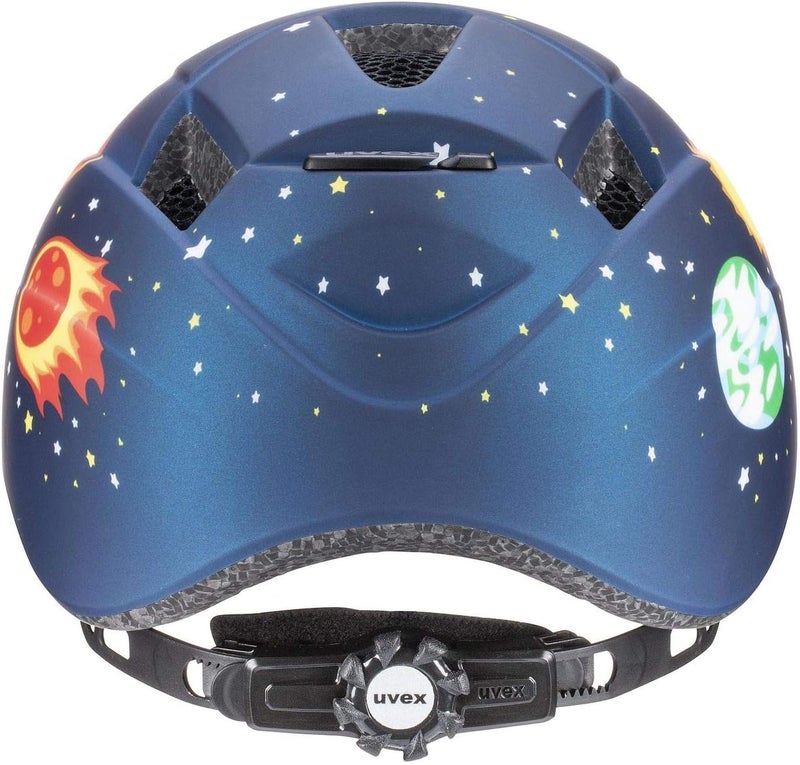 Uvex Kid 2 Bicycle Helmet – Toddler Bike Safety Helmet – Lightweight Protective Shell – Fun Rocket Graphics – 46-52cm S/M Dark Blue - Image 3