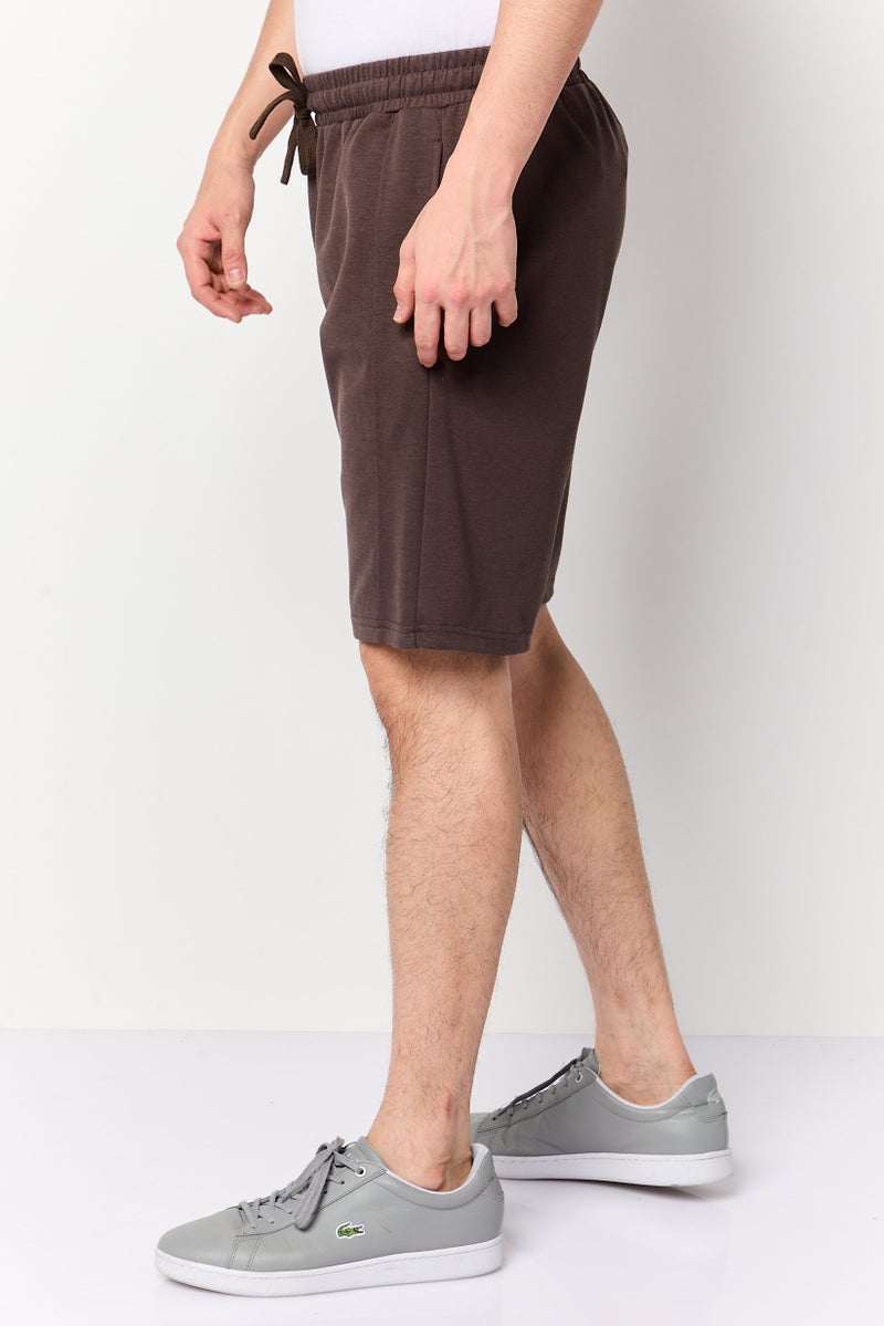Aeropostale شورتات أساسية سادة للرجال من نوتيكا، بني - Image 3
