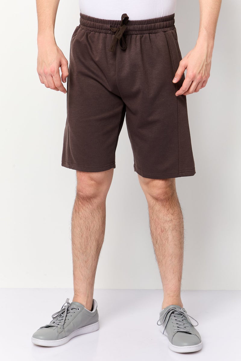 Aeropostale شورتات أساسية سادة للرجال من نوتيكا، بني - Image 1