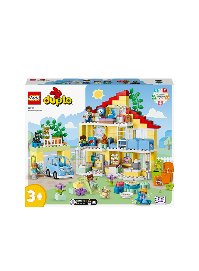 ليغو مجموعة لعبة بناء منزل العائلة 3 في 1 رقم 10994 من LEGO® DUPLO® Town (218 قطعة)  - Image 2