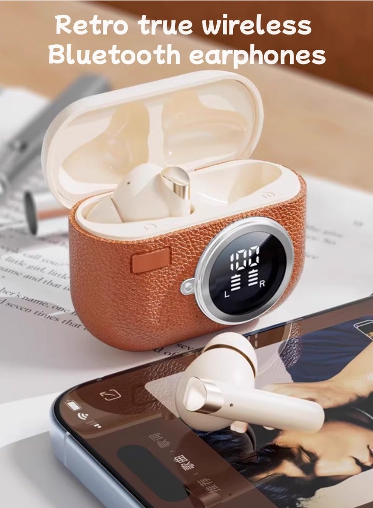 Wireless Bluetooth Earphones in Ear Sports Noise Reduction, Ultra Long Battery Life,High Sound Quality, Champagne Skin [Top Edition] 5.4 Bluetooth AI Intelligent Noise Reduction  - Image 2