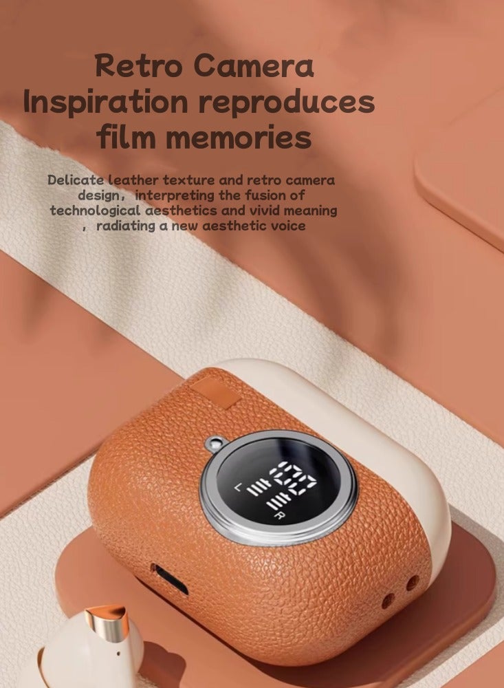 Wireless Bluetooth Earphones in Ear Sports Noise Reduction, Ultra Long Battery Life,High Sound Quality, Champagne Skin [Top Edition] 5.4 Bluetooth AI Intelligent Noise Reduction  - Image 5