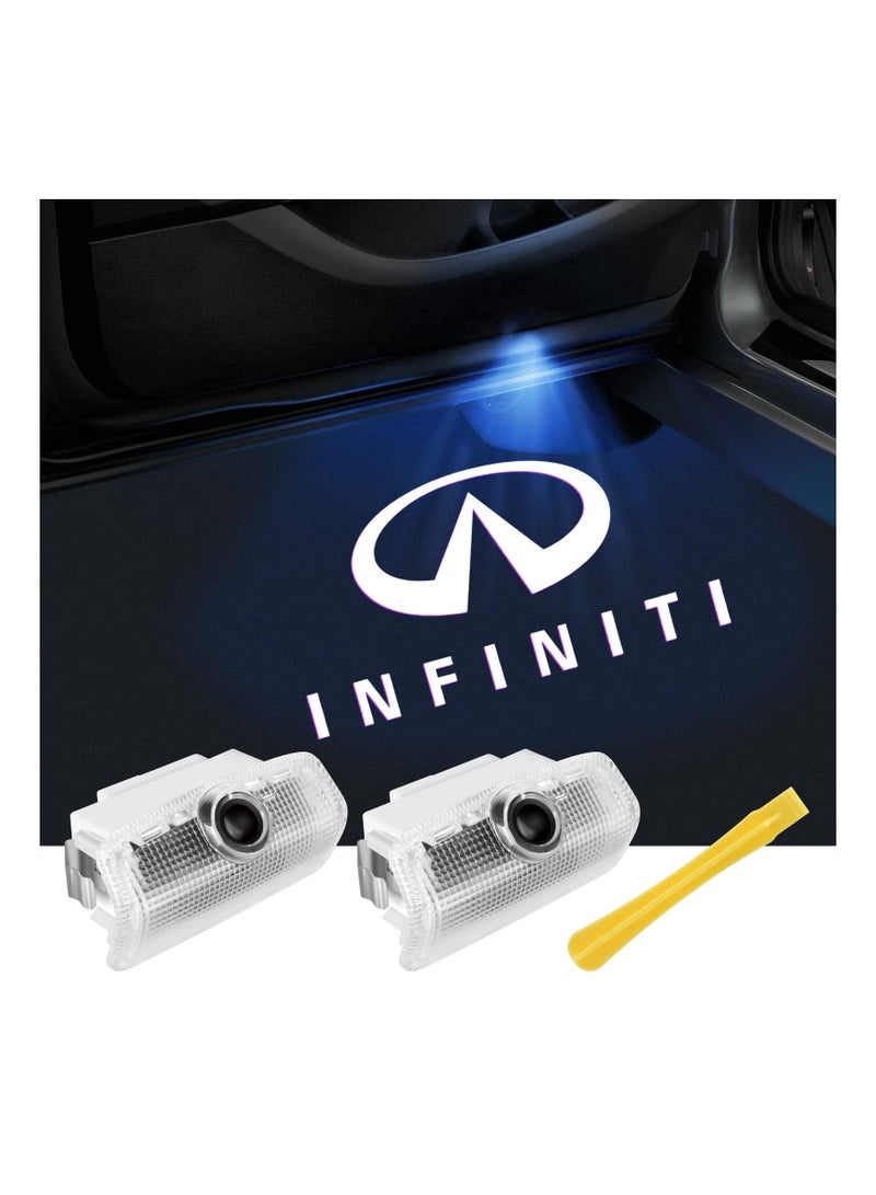 Loquat 2PCS Car Door LED Logo Light Replacement for Infiniti, 3D Ghost Shadow Puddle Lights Never Fade 3D LED Car Light for Q50 Q60 Q70 G25 G37 QX50/56/60/70/80 M25/35/37/45/56 FX35/37/45/50 EX25/35/37 - Image 1