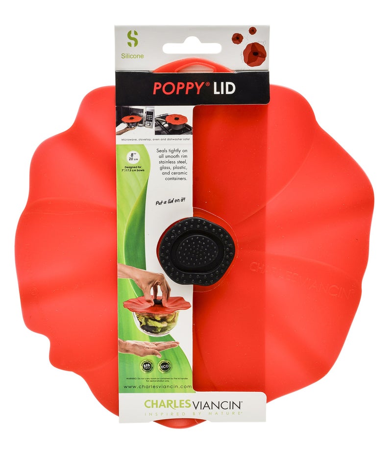 Charles Viancin - Poppy Silicone Lid for Food Storage and Cooking - Airtight Seal on Any Smooth Rim Surface - BPA-Free - Oven, Microwave, Freezer, Stovetop and Dishwasher Safe (11 Inch) - Image 3