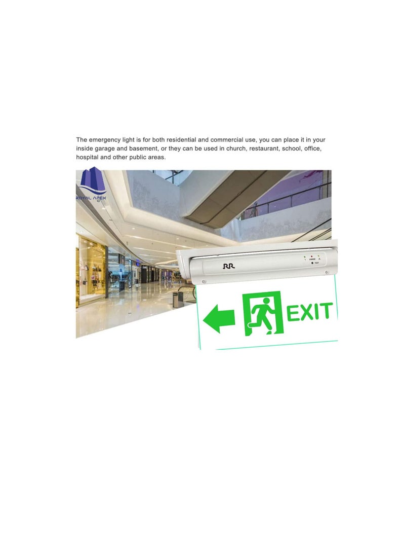 RR Exit Green Sign in Clear Light Board 230V with Battery Backup (Exit Left) - Image 3