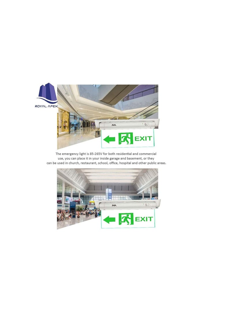 RR Exit Green Sign in Clear Light Board 230V with Battery Backup (Exit Left) - Image 2