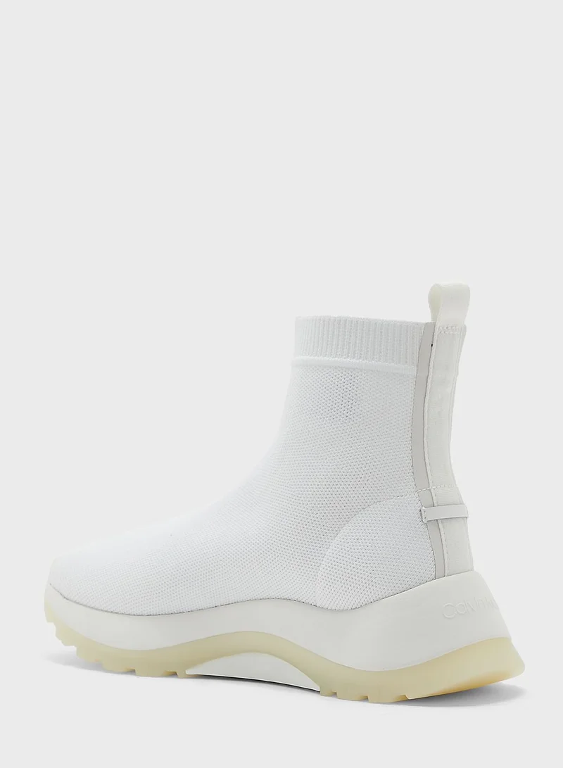CALVIN KLEIN Recycled High Top Knit Boots