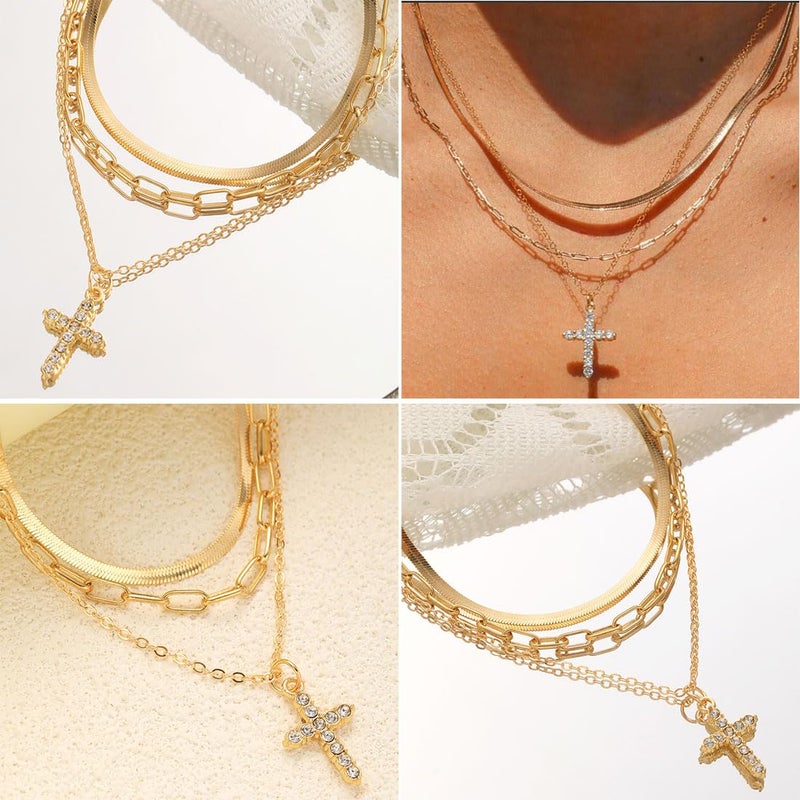 CONGYING 9pcs Gold Plated Necklaces set for Women, Gold Dainty Choker Necklace Trendy, Adjustable Layering Necklace Set for Women Gifts (lay-9gold) - Image 5