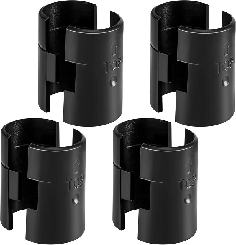 ANPHSIN 8 Pcs Wire Shelving Shelf Lock Clips for 1" Post - 4 Pairs of Shelving Sleeves Replacements for Wire Shelving System Plastic Accessories Parts - Image 1