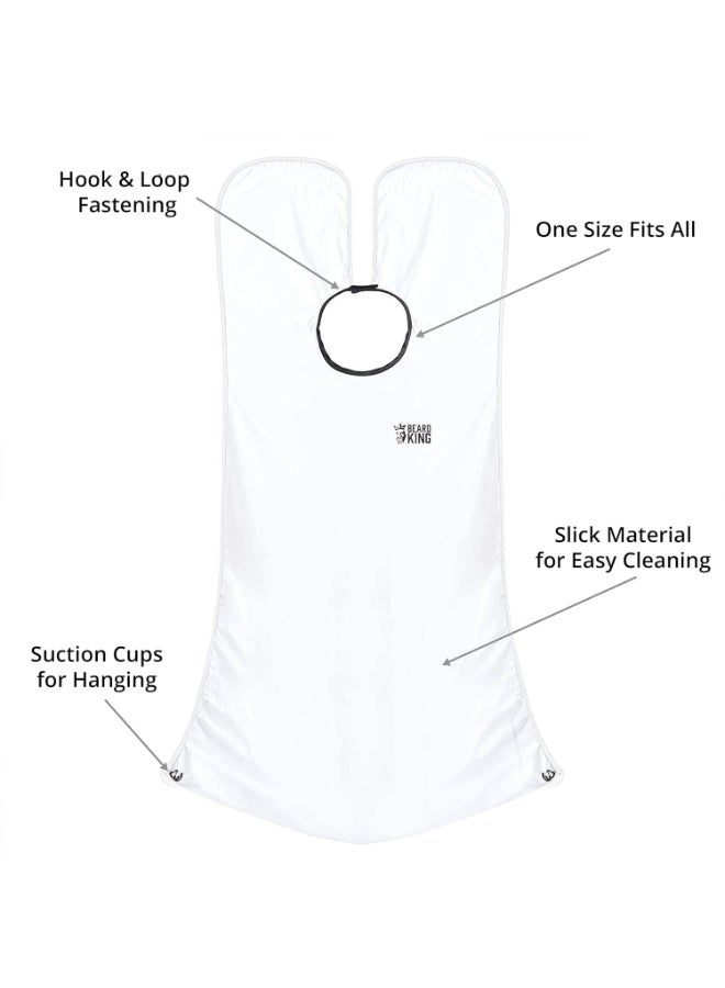 Beard King Beard Bib Apron - As Seen on Shark Tank – Gifts for Him, Stocking Stuffers for Men, Mens Gift, White - Image 2