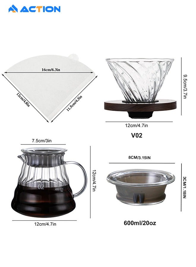 ACTION V60 Coffee Machine Drip Brew Set Contains 3 pieces - Image 2