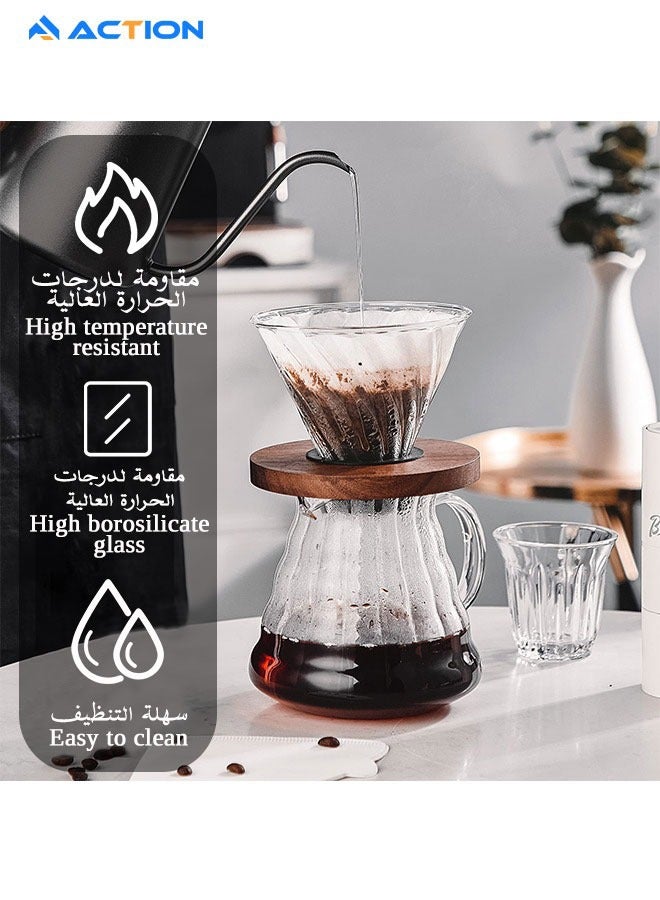 ACTION V60 Coffee Machine Drip Brew Set Contains 3 pieces - Image 3