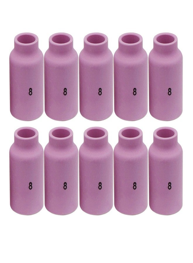 فوهات ألومينا GZTIGWELD TIG مع واقي سيراميكي 54N14#8 Φ1/2" لشعلة لحام DB PTA SR WP 17 18 26 TIG، عبوة من 10 قطع (54N14#8) - Image 1