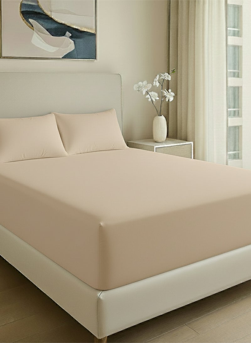 Cloud Scape Linen 600 Thread Count Egyptian Cotton Sheet Set( Single, Linen) - Image 1