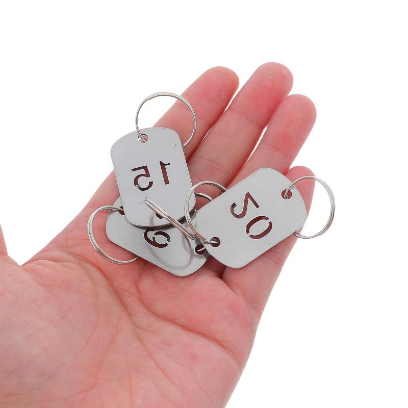 Stainless Steel Numbered Key Tags Double Hole 1-20 ID Labels For Lockers Dormitory Office - Image 5