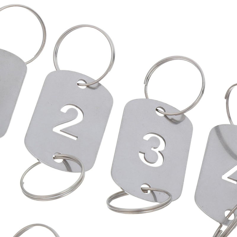 Stainless Steel Numbered Key Tags Double Hole 1-20 ID Labels For Lockers Dormitory Office - Image 4