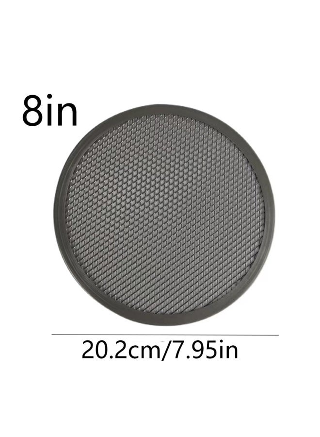 Hard Film Pizza Grill Net 7891012 Inch Non-stick Screen Baking Pan High Temperature Resistant Pizza Cold Fermented Cake Bottom Special Net-Specifications:8inch Coated Mesh Disk - Image 1