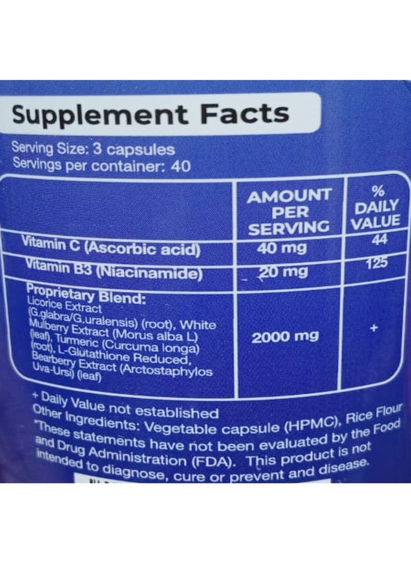 Skin Whitening Glutathione 2000 Mg 120 Vegan Capsules