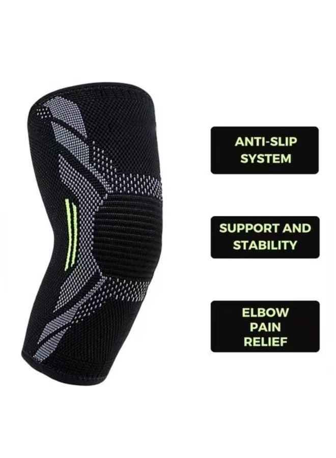 Elbow Support Brace for Men Women Breathable Compression Elbow Sleeve for Tendonitis Epicondylitis Relief Non-Slip Elastic Arm Brace for Tennis Golf Weightlifting Sports - Image 4