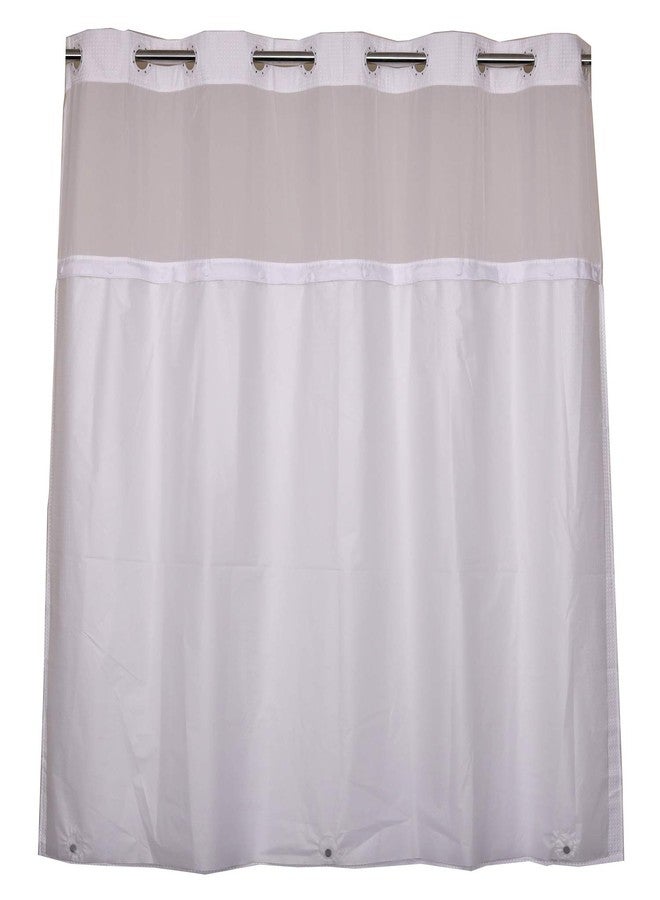 River Dream Plastic(PEVA) Snap in Shower Curtain Liner Replacement with Magnets Removable Liner (1, Plastic) - Image 2