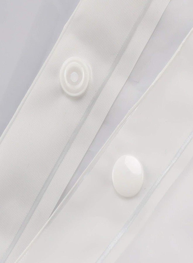 River Dream Plastic(PEVA) Snap in Shower Curtain Liner Replacement with Magnets Removable Liner (1, Plastic) - Image 3