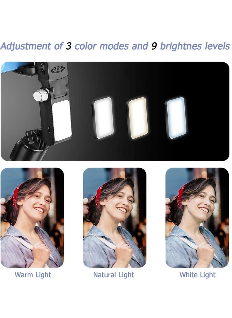 JAJEEK Stick Gimbal Stabilizer – 360° Rotation Tripod, 2-Axis Auto Face Selfie Stick with LED Light, Remote Control Intelligent Stabilizer for Android/iPhone, Vlogging, YouTube, TikTok Videos - Image 3