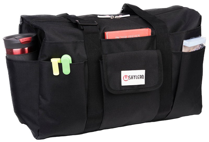 SHYLERO Nurse Bag and Utility Tote Waterproof Top YKK Zip L18 x H14 x W7 46x18x36cm Solid Black - Image 2