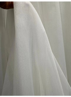 Nivemes Home Nivemeshome Bamboo Glitter 1/3 Thick Pleated White Tulle Curtain Apm  - Image 5