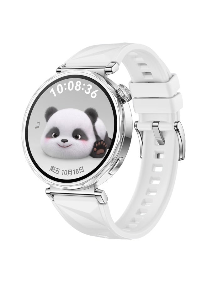 Tinker Xiao Pi Jiang Silicone Watch Band For Huawei Watch Gt 5 Pro Ice Crystal Pattern Watch Band For Gt 4/gt 5 Women's Silicone Watch Band 42/41mm Dial Universal Watch Band - Image 2