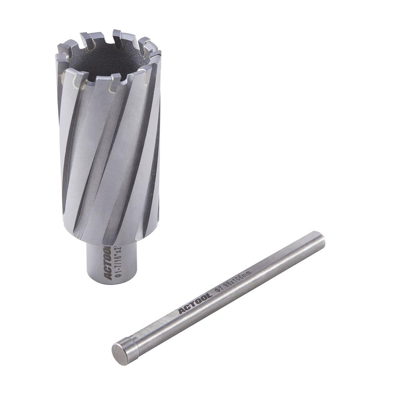 ACTOOL 1-7/16'' Diameter x 2'' Depth of Cut Carbide Tipped TCT ANNULAR Cutter with 3/4'' Weldon Shank - Image 5