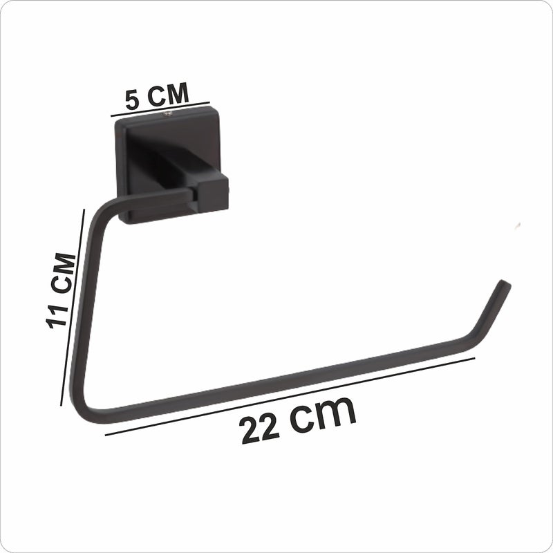 KANJAL Towel Rings Towel Holder Hand Towel Stand Cloth Hanger Napkin Holder Cloth Stand Towel Holder for Bathroom Kitchen washbasin42(304 Stainless Steel,Black Finished, Anti Rust) - Image 2
