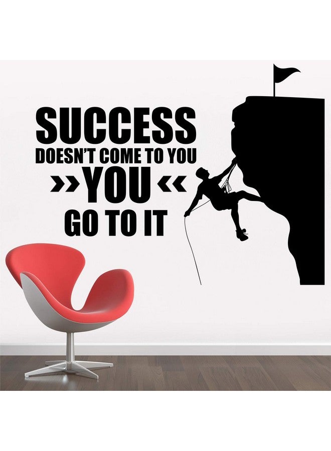 StickMe 'Success Doesn't Come to You You Go to It - Inspirational - Motivational - Quotes - Wall Sticker ' -SM644 (Multi Colour, Vinyl - 110cm X 90 cm) - Image 1