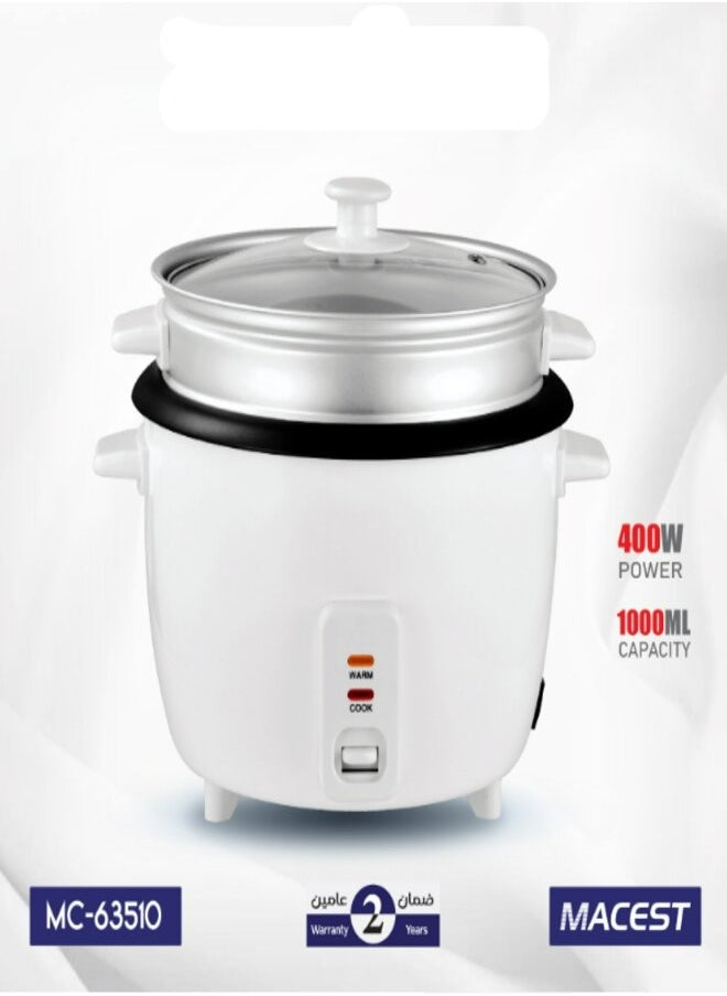 MACEST Electric Rice Cooker 1000ML 400W 