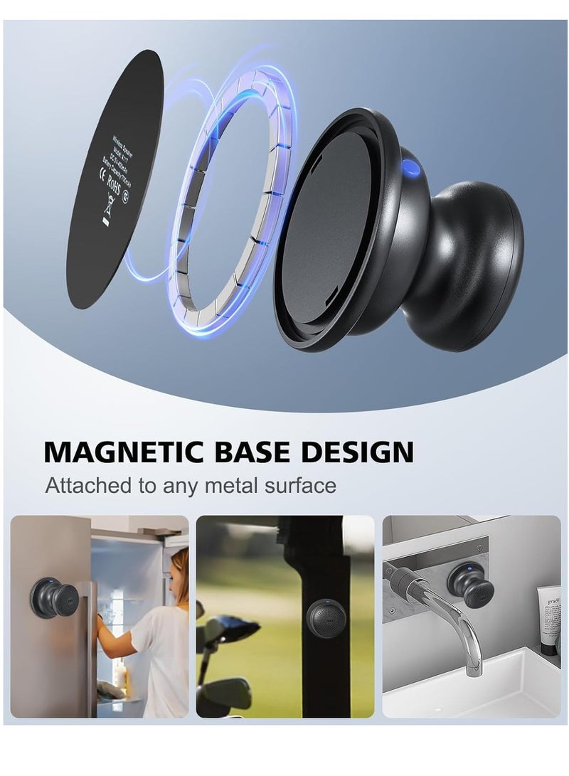 Mini Portable Wireless Bluetooth Speaker with Magnetic Base, Powerful Sound, Easy to Attach to Metal Surface, 【Compatible with Magsafe, iPhone 15, 14, 13, 12 Pro/Max】 for Home or Outdoor - Image 3