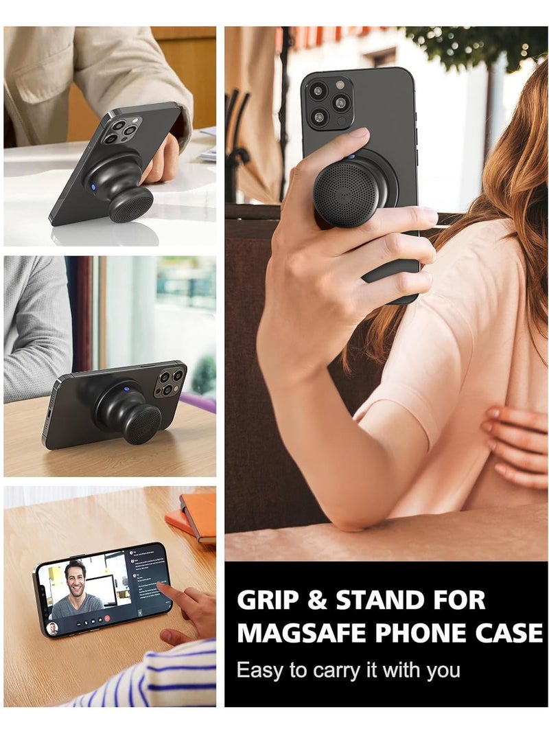 Mini Portable Wireless Bluetooth Speaker with Magnetic Base, Powerful Sound, Easy to Attach to Metal Surface, 【Compatible with Magsafe, iPhone 15, 14, 13, 12 Pro/Max】 for Home or Outdoor - Image 5