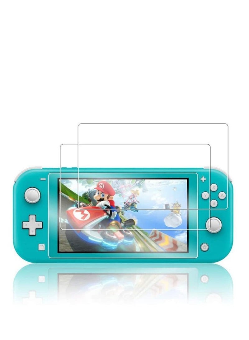 2 حزمة شاشة التوقف متوافق مع نينتندو التبديل لايت 9H صلابة خفف من الزجاج فيلم واقية من الصفر مقاومة بصمات الأصابع كريستال شفافة - Image 1