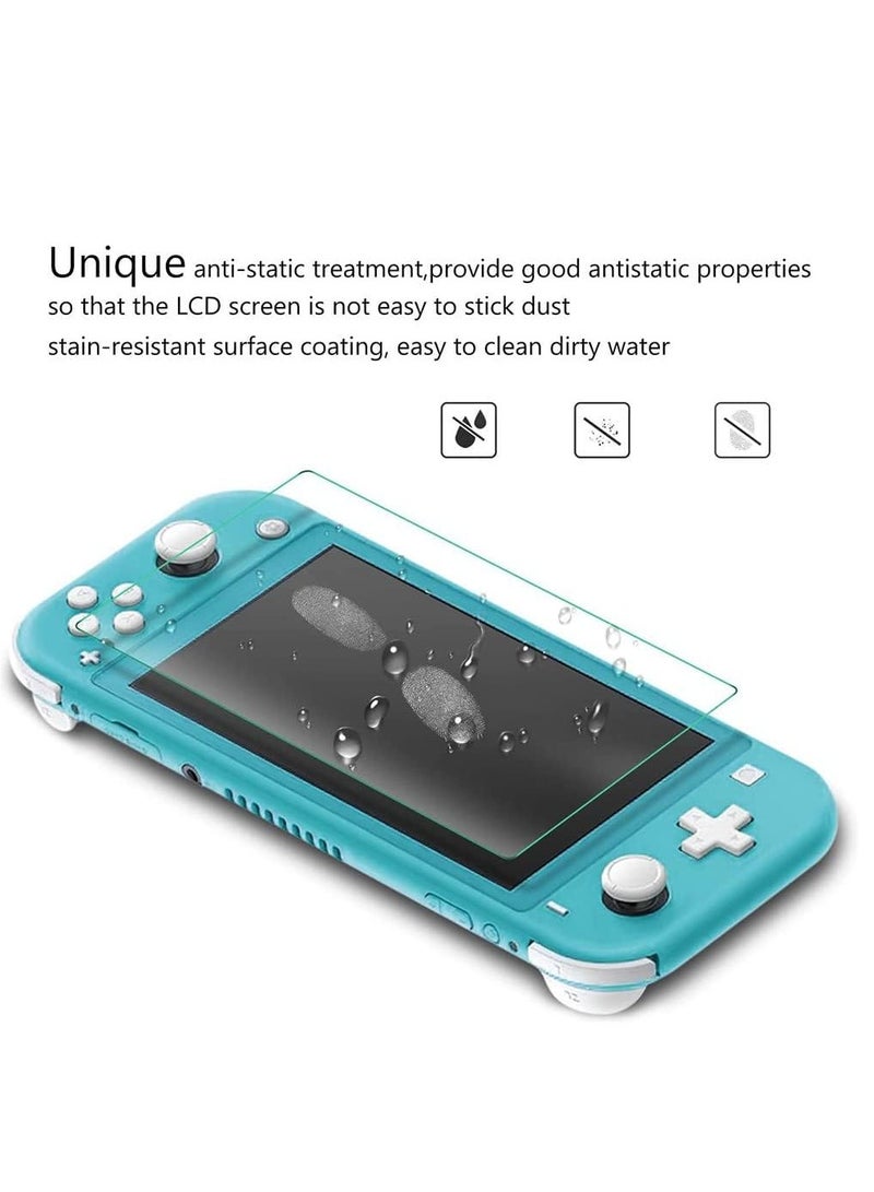 2 حزمة شاشة التوقف متوافق مع نينتندو التبديل لايت 9H صلابة خفف من الزجاج فيلم واقية من الصفر مقاومة بصمات الأصابع كريستال شفافة - Image 3