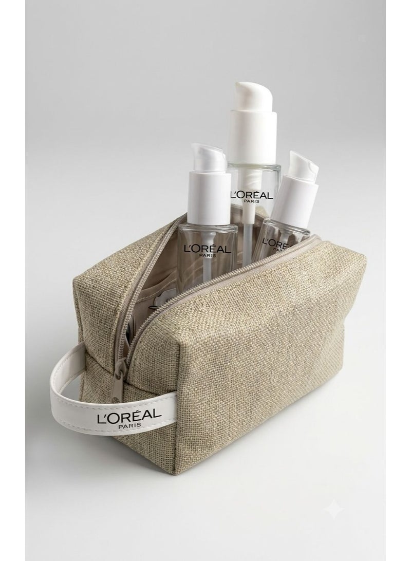 Pouch with refillable bottles from L'Oreal Paris