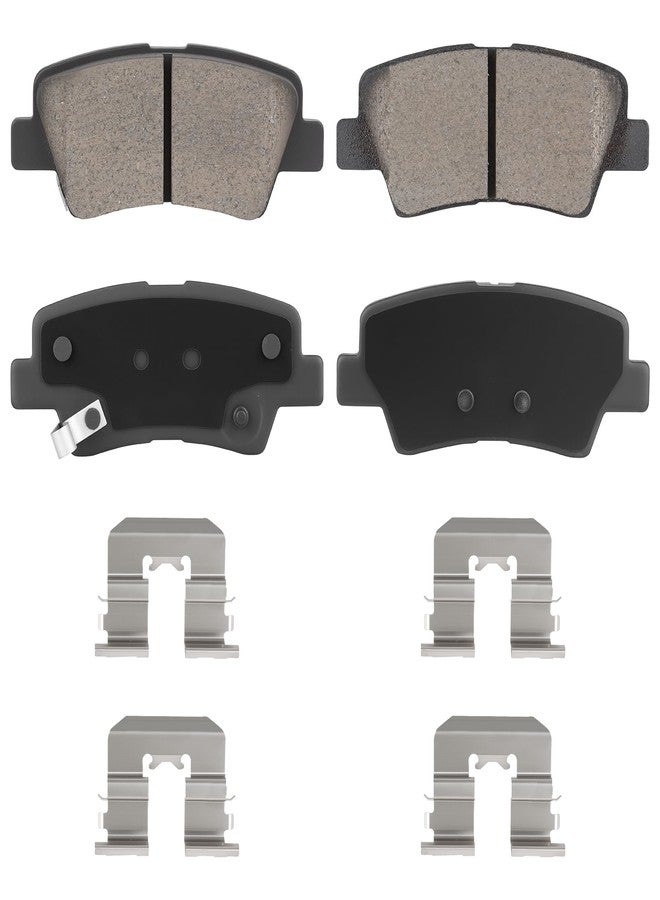 AEagle طقم تيل فرامل سيراميك خلفي لسيارات هيونداي سوناتا 2011-2015، وأزيرا 2012-2017، وكيا أوبتيما 2011-2016، 4 قطع - Image 1