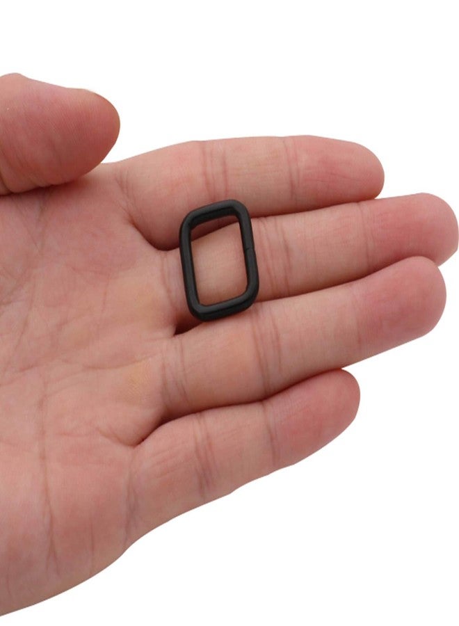 BIKICOCO Metal Rectangle Ring Buckles Square Strap Webbing Belt Rings for Bag Purse Non Welded 5/8 x 1/2 Inch, Black, Pack of 50 - Image 3