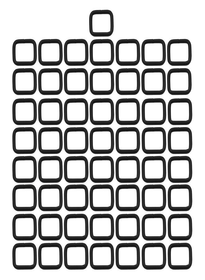 BIKICOCO Metal Rectangle Ring Buckles Square Strap Webbing Belt Rings for Bag Purse Non Welded 5/8 x 1/2 Inch, Black, Pack of 50 - Image 1