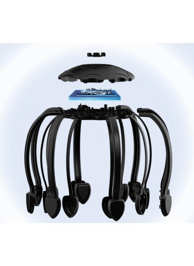 Generic Electric Scalp Head Massager 10 Vibrating Contacts Multiple Massage Modes Release Pressure TMS Electric Massage Machine  - Image 2