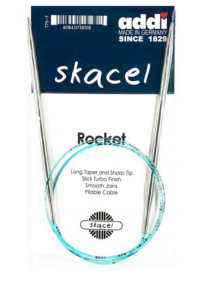 آدي Rocket Lace Turbo 40 بوصة (100 سم) US 08 (5.0 مم) إبرة حياكة دائرية لمسة نهائية ناعمة وسلسة، أطراف حادة طويلة مدببة ناعمة تنضم إلى حزمة الحبل الأزرق مع 10 علامات غرز من Artsiga Crafts  - Image 2