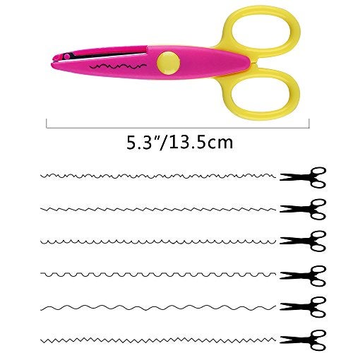 KUUQA 6 Pcs Kids Safety Scissors Art Craft Scissors Set for Paper Construction Supplies - Image 3