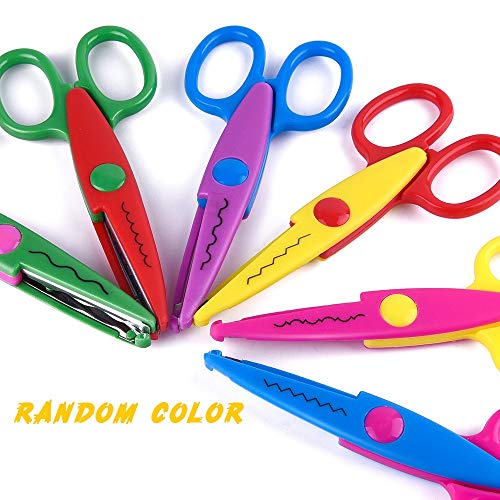 KUUQA 6 Pcs Kids Safety Scissors Art Craft Scissors Set for Paper Construction Supplies - Image 2